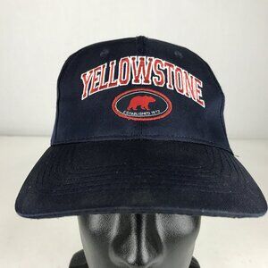 Yellowstone‎ Ball Cap Hat Strapback Adjustable Baseball Navy Blue Red Logo